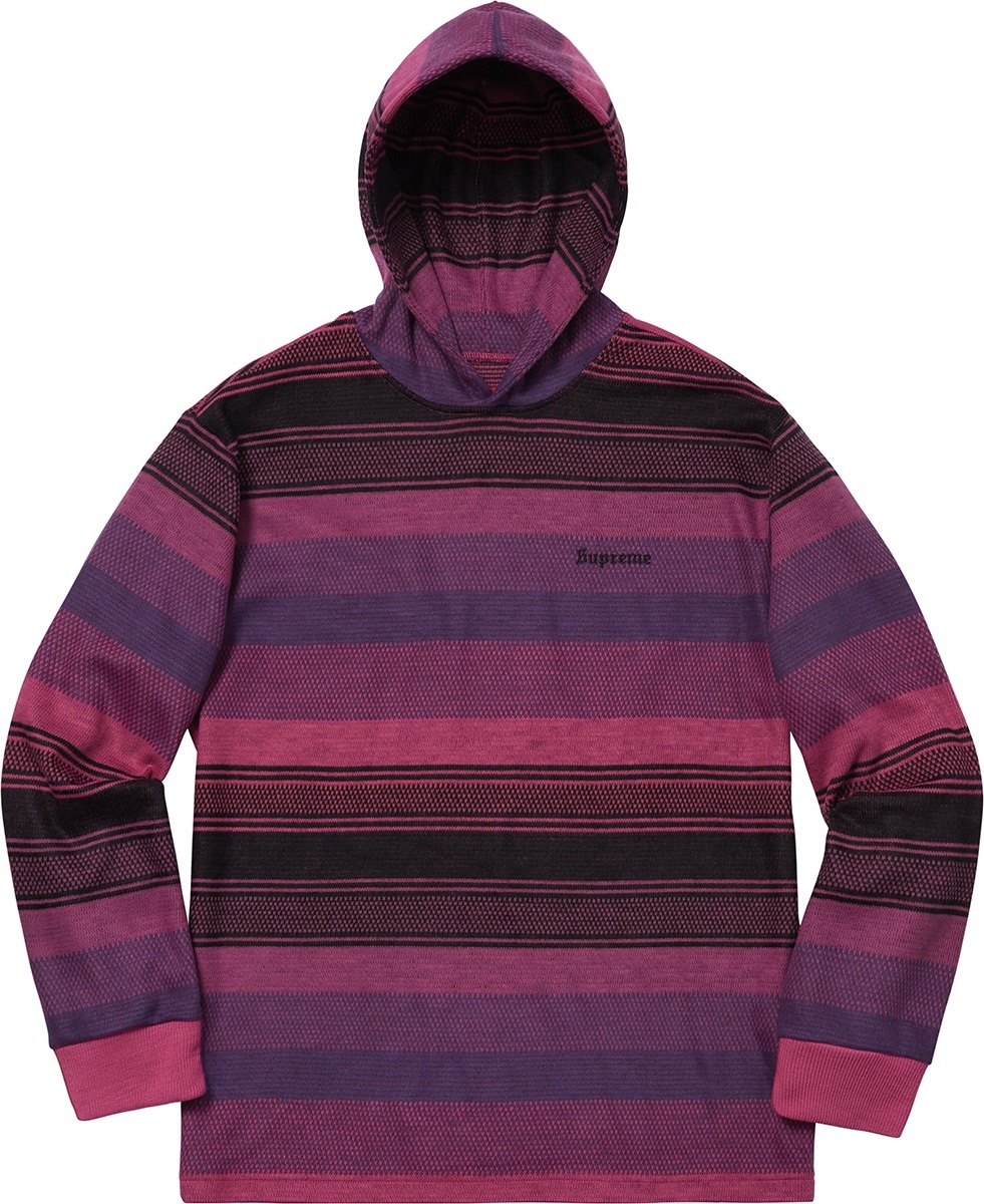Knit Stripe Hooded L/S Top view 2